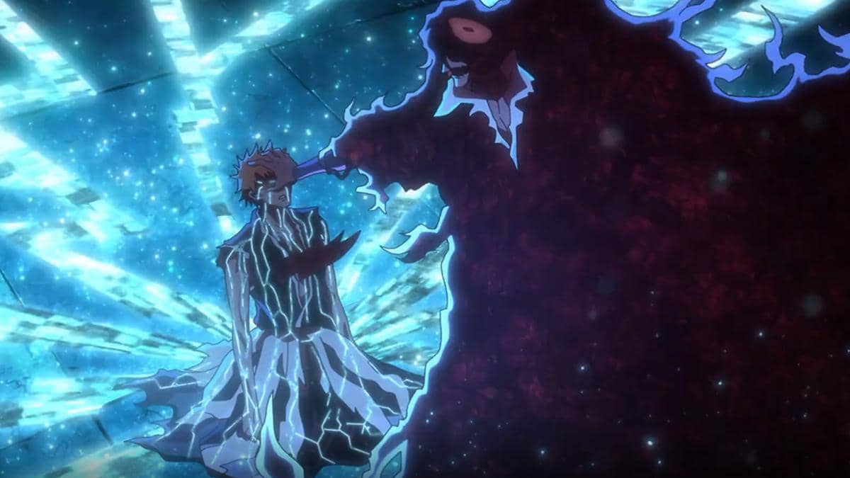 Yhwach menyedot seluruh kekuatan Ichigo dalam adegan dramatis anime Bleach: Thousand-Year Blood War Part 4.