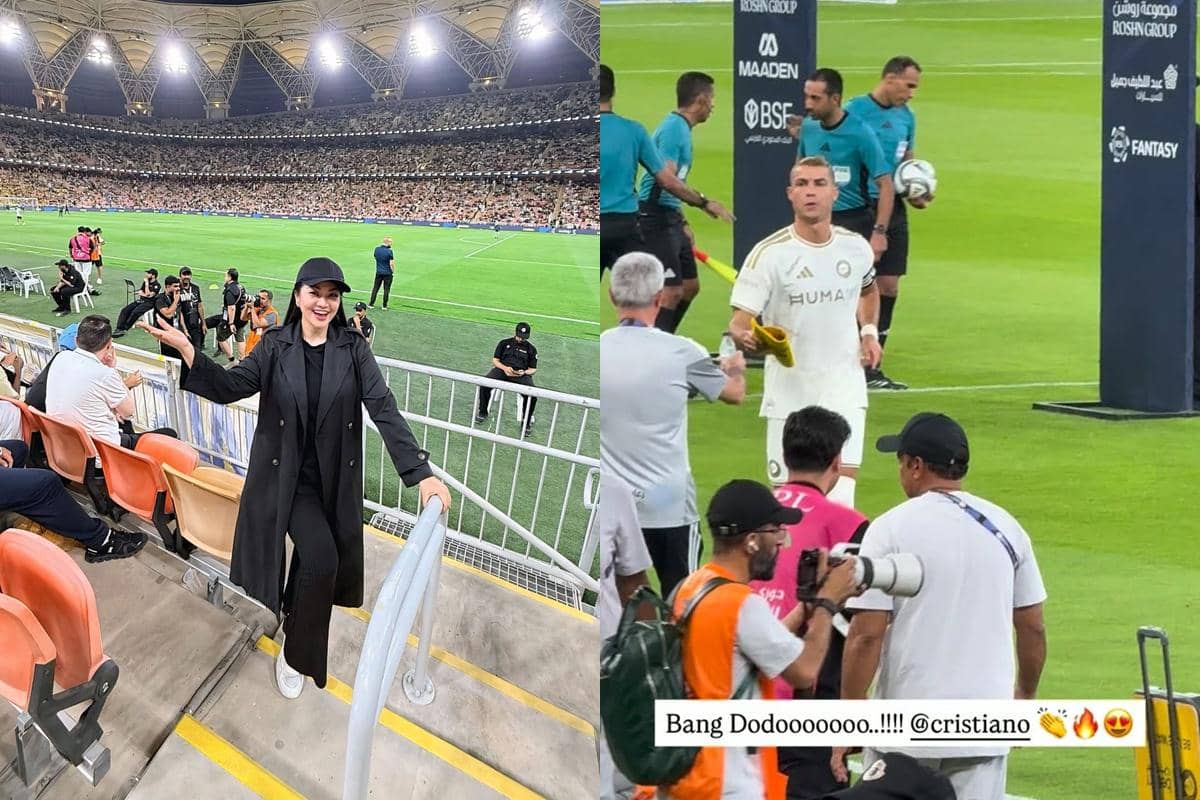 Fitri Carlina Nonton Cristiano Ronaldo di Liga Arab Saudi, Girang Pol!