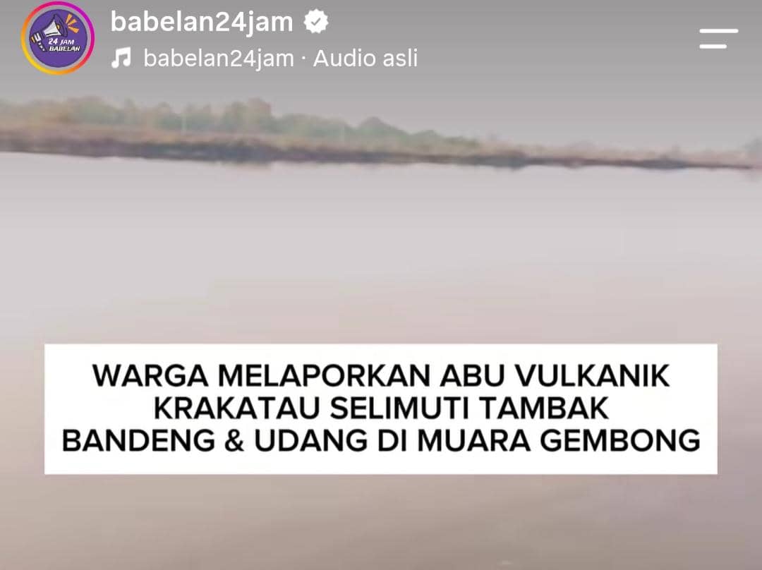 Warga Bekasi Juga Rasakan Hujan Abu Vulkanik Gunung Anak Krakatau