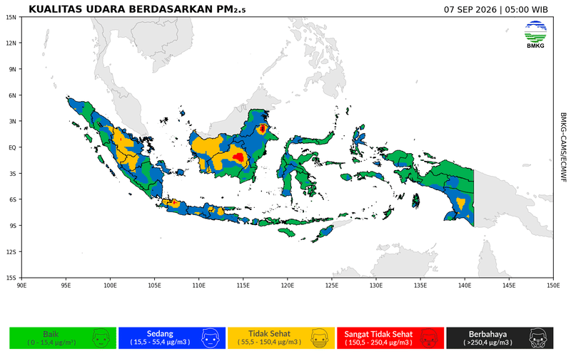 cek kualitas udara lewat situs BMKG