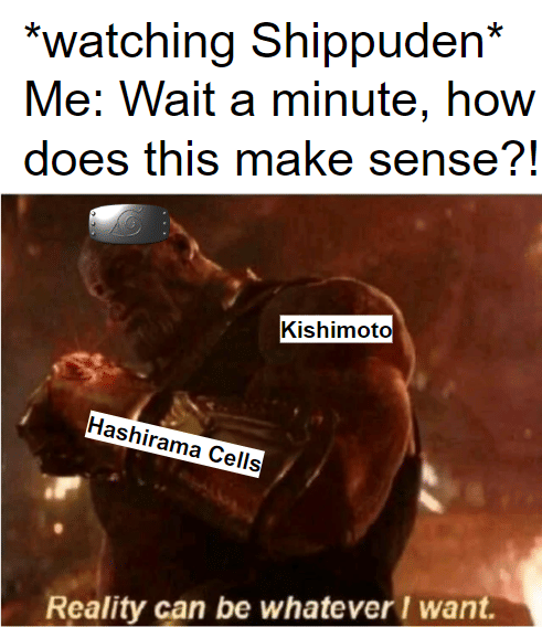 meme Naruto tentang sel Hashirama