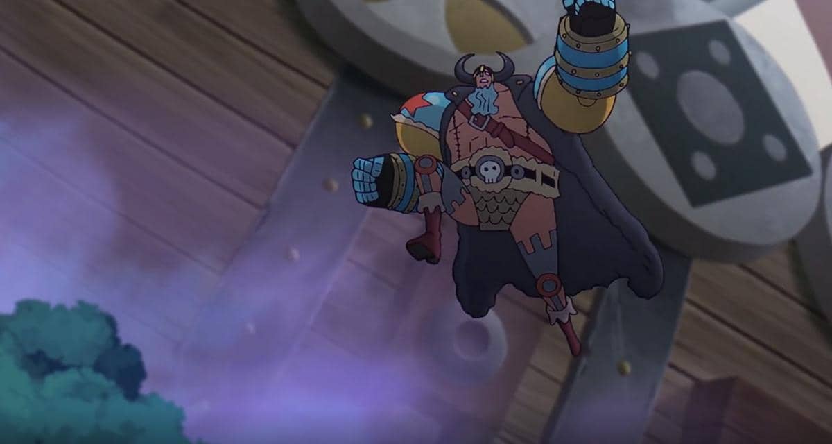 Franky, karakter dari One Piece, akhirnya mulai bergerak dalam adegan animasi produksi Toei Animation.