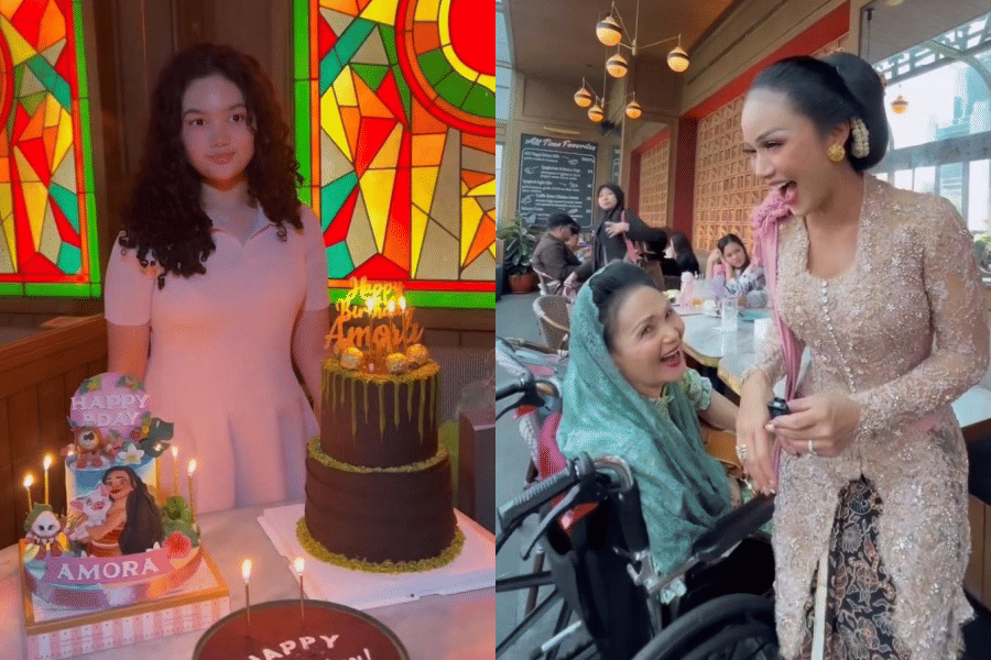 Gaya Amora dan Keluarga di Ulang Tahunnya ke-15, Pinky Girl!