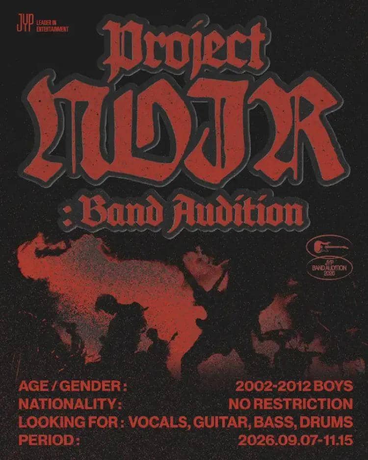 poster audisi band JYP