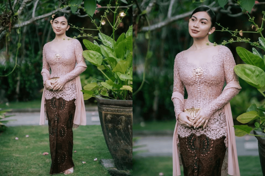 Gaya Ariel Tatum Kondangan di Pura Mangkunegaran, Pancarkan Pesona Ayu