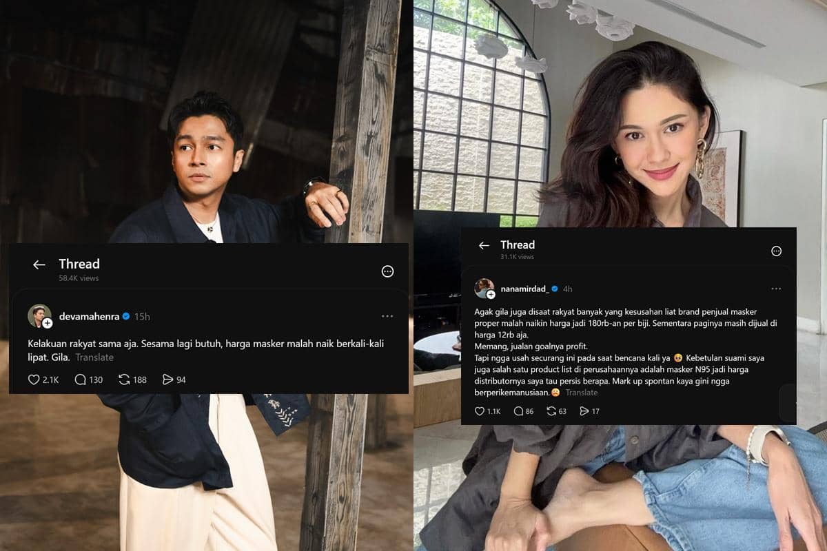 7 Komen Artis soal Kenaikan Harga Masker karena Erupsi Anak Krakatau