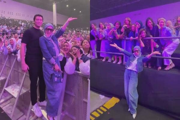 Momen Syahrini Nonton Konser 40 Tahun Kahitna, sekalian Jumpa Fans