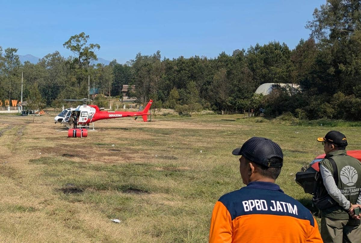 Karhutla Ijen Belum Padam, Heli Water Bombing Digeser dari Semeru