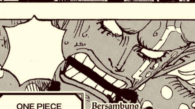Nerona Imu tampak terdesak dalam panel manga One Piece bab 1192 karya Eiichiro Oda yang diterbitkan Shueisha.