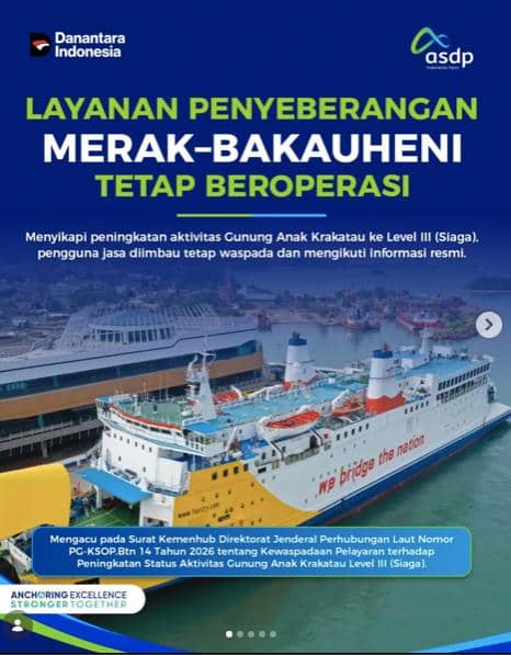 informasi penyeberangan Merak-Bakauheni tetap beroperasi