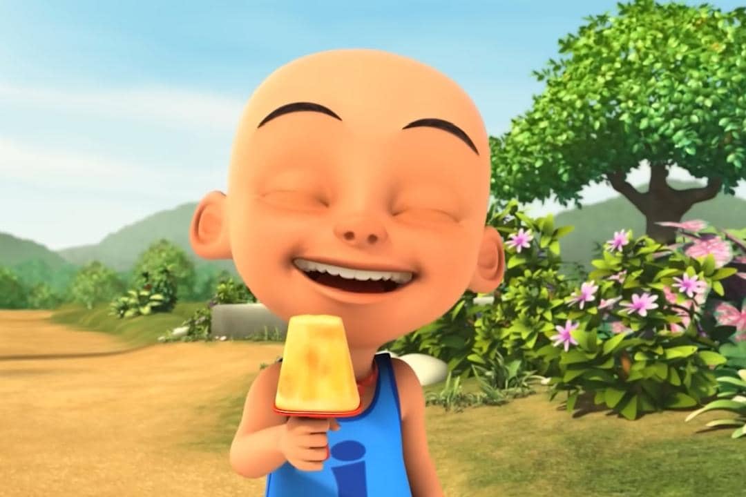 es krim buah segar milik Ipin yang dibuat oleh Kak Ros