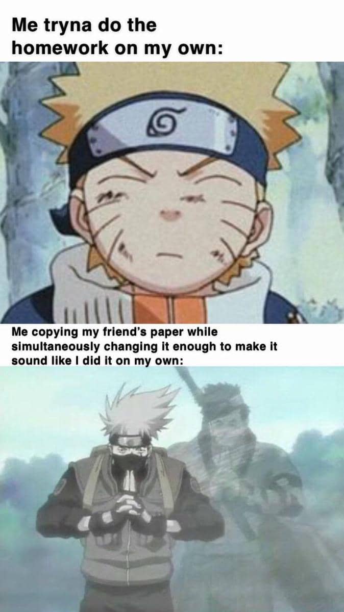 meme Naruto tentang PR