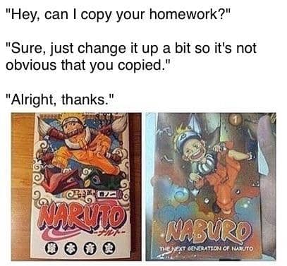 meme Naruto tentang PR