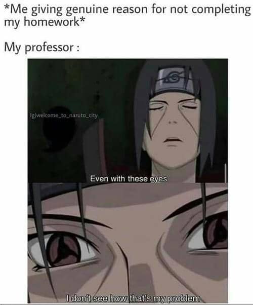 meme Naruto tentang PR