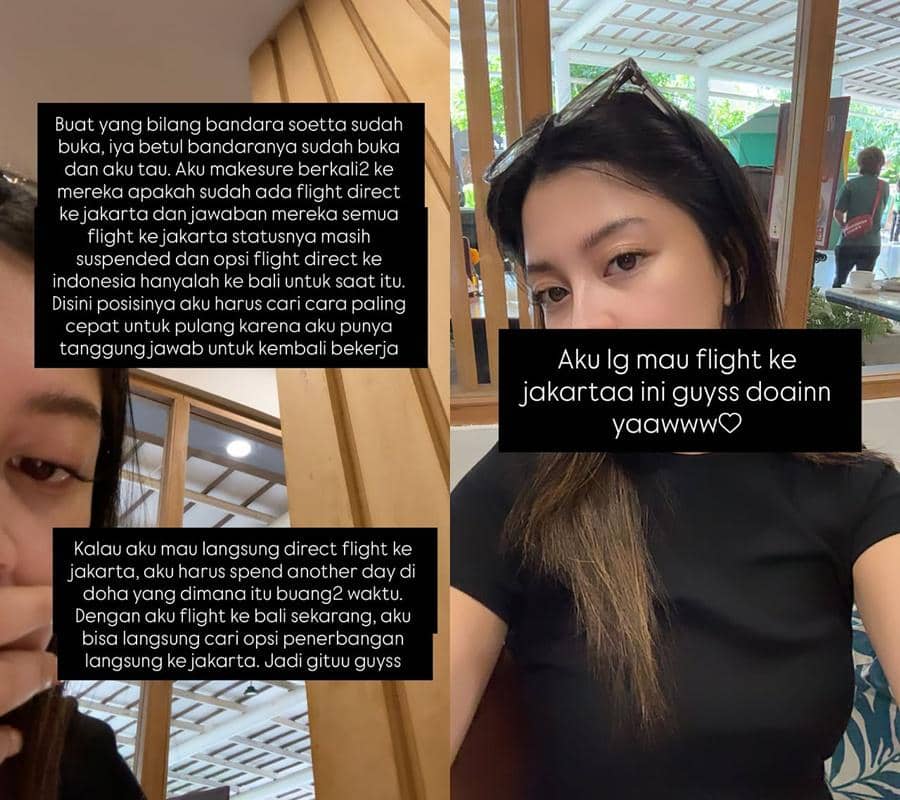 Seorang artis mengabarkan dirinya akhirnya dapat pulang ke Jakarta melalui unggahan di akun Instagram pribadi.