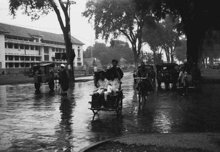 Suasana di salah satu sudut kota Makassar antara 1948 hingga 1949.