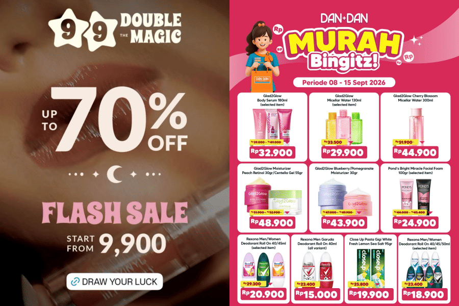 10 Deretan Diskon 9.9 Skincare dan Makeup, Awal Bulan Auto Glowing!