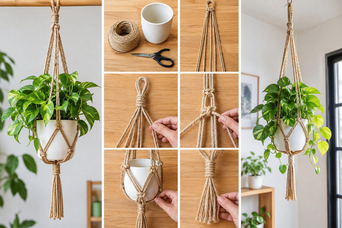DIY Gantungan Tanaman dari Tali, Percantik Sudut Rumah!