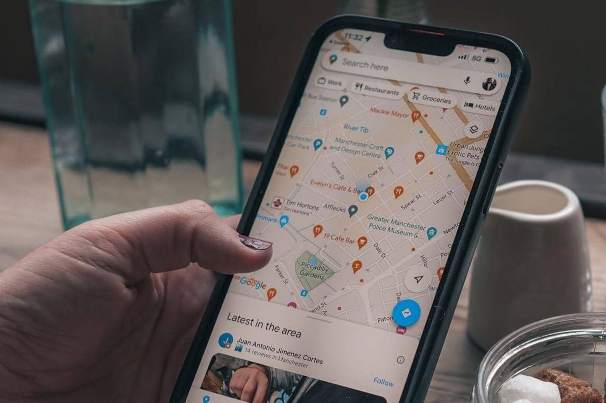 ilustrasi tampilan Google Maps