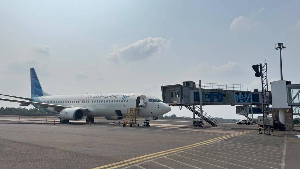 Bandara Radin Inten II Kembali Beroperasi, Ditandai Penerbangan Garuda
