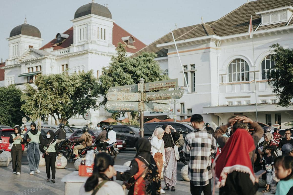 Potret menikmati suasana di Malioboro