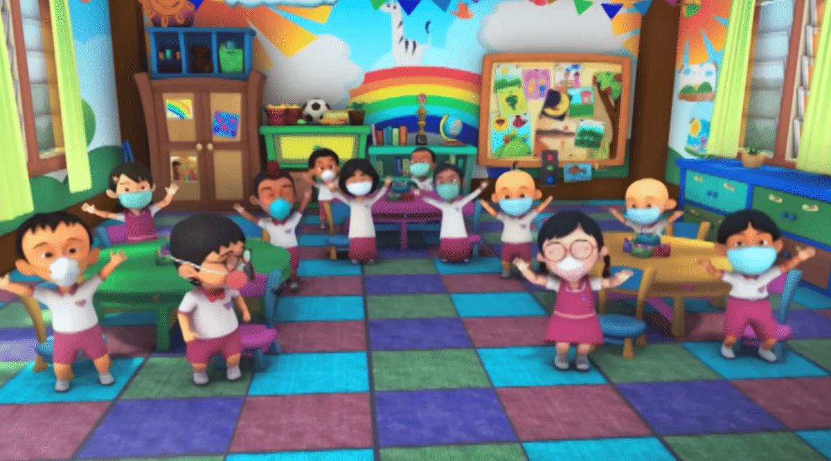 cuplikan episode Bahaya Jerebu di animasi Upin Ipin