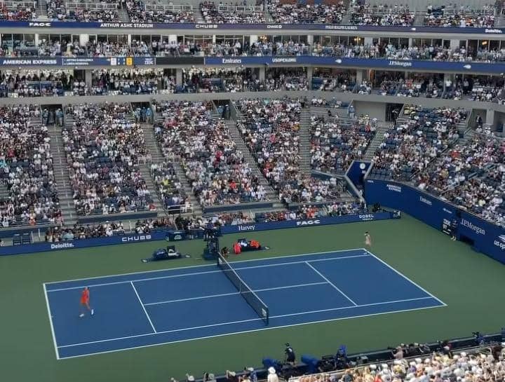 Sabrina Chairunnisa nonton perempat final US Open 2026