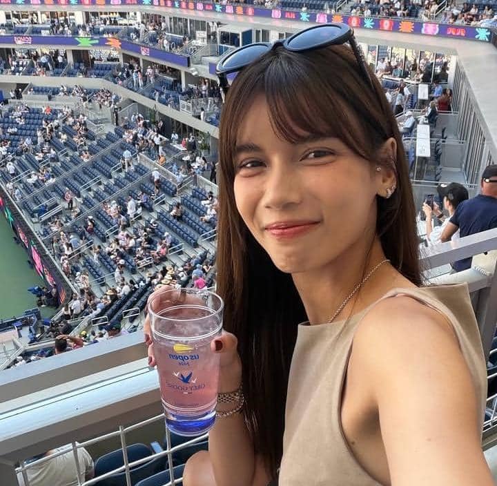 Sabrina Chairunnisa nonton perempat final US Open 2026