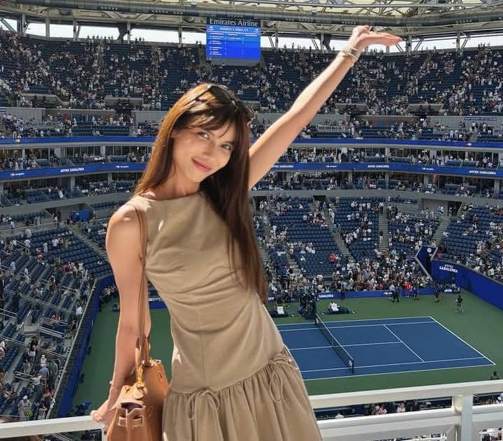 Sabrina Chairunnisa nonton perempat final US Open 2026