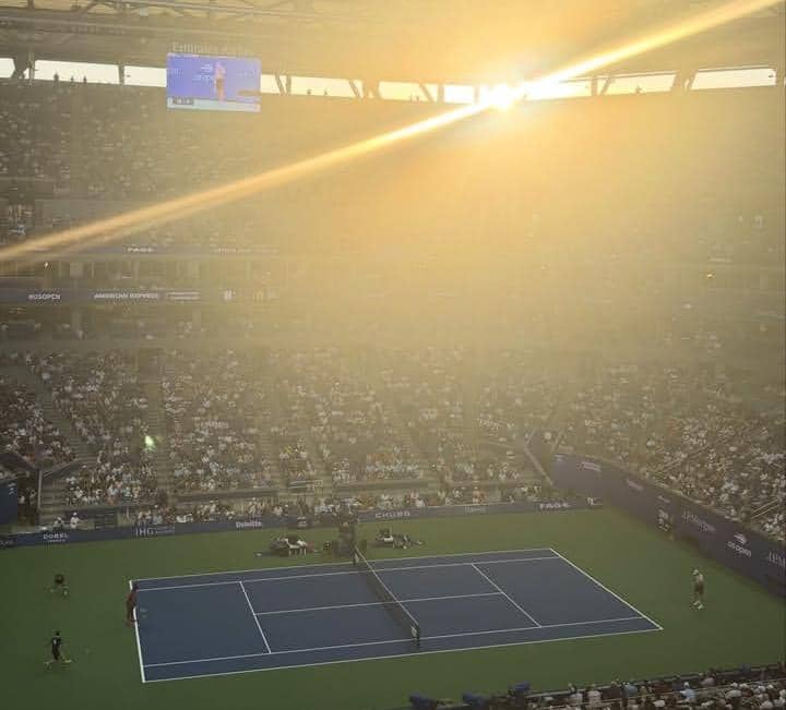 Sabrina Chairunnisa nonton perempat final US Open 2026