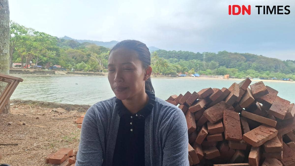 Istri pemandu 5 jurnalis yang hilang di Selat Sunda (Dok. Khaerul Anwar)