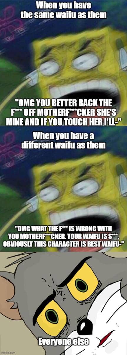 meme anime tentang sifat toksik
