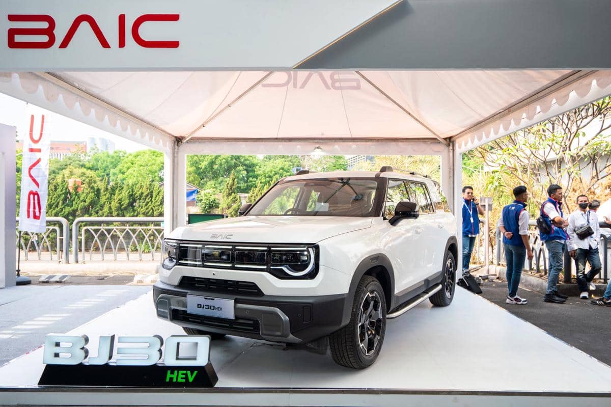 Kendaraan BAIC T1 dipamerkan sebagai andalan merek BAIC pada ajang GIIAS Bandung 2026 di area pameran otomotif.