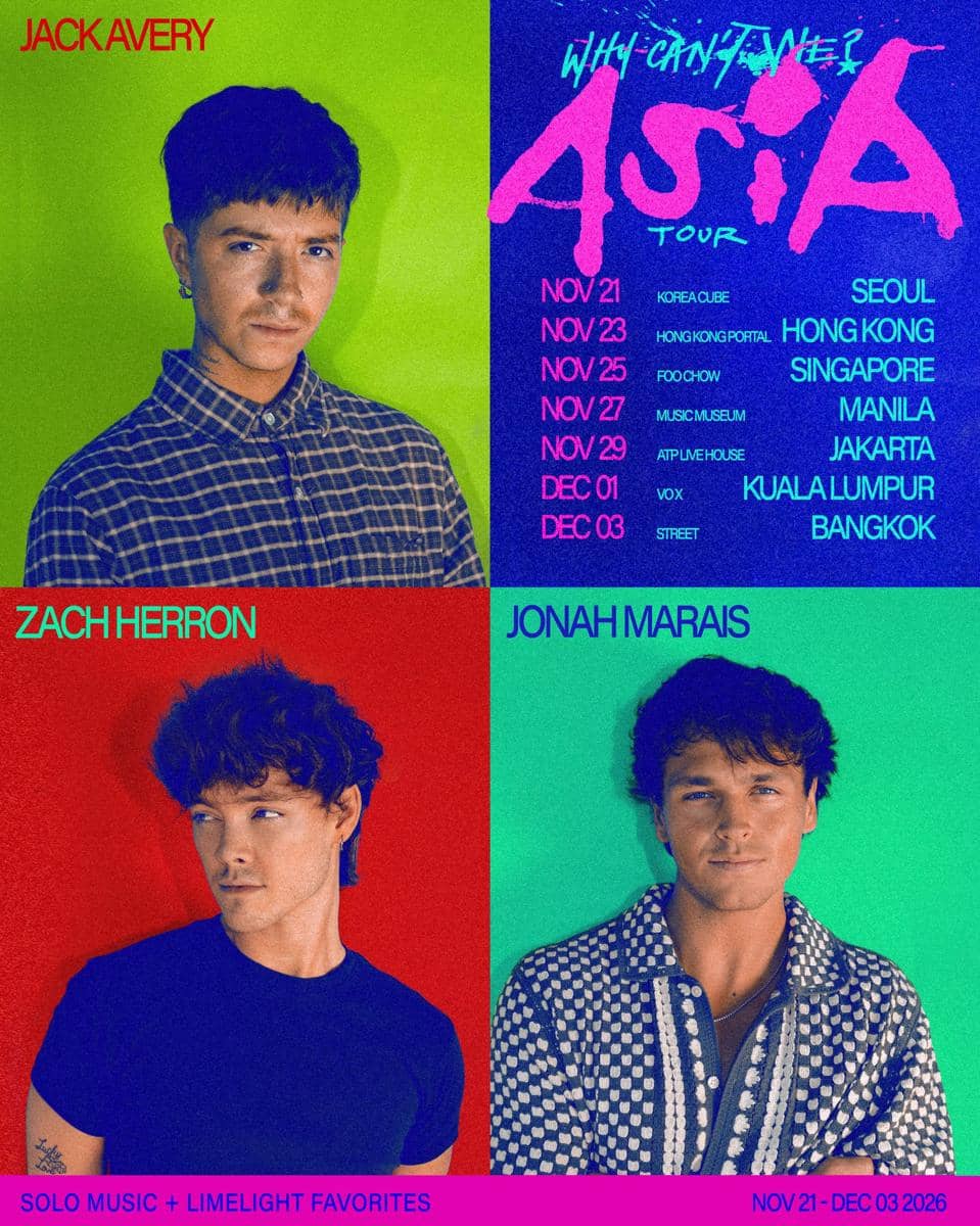 Asia Tour Jack Avery, Zach Herron, dan Jonah Marais