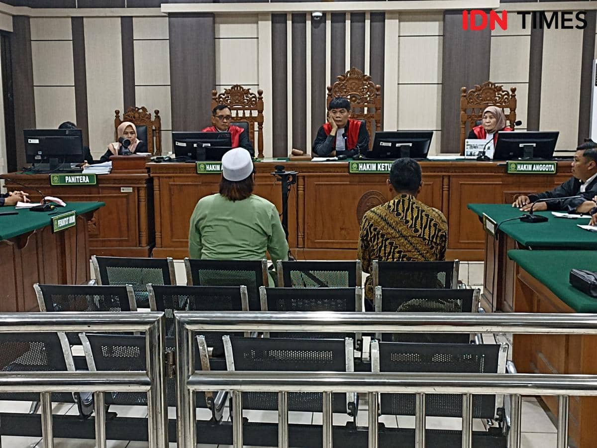 Suasana sidang di ruang utama Pengadilan Tipikor Semarang, Jalan Suratmo Manyaran, dipimpin hakim Rightmen MS Situmorang.