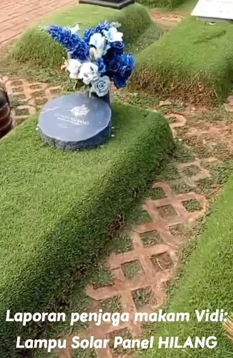 Kronologi pencurian lampu di makam Vidi Aldiano
