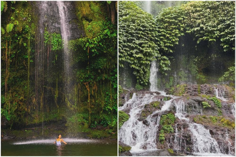 Karin Novilda Menikmati Keindahan Air Terjun Benang Kelambu, Lombok!