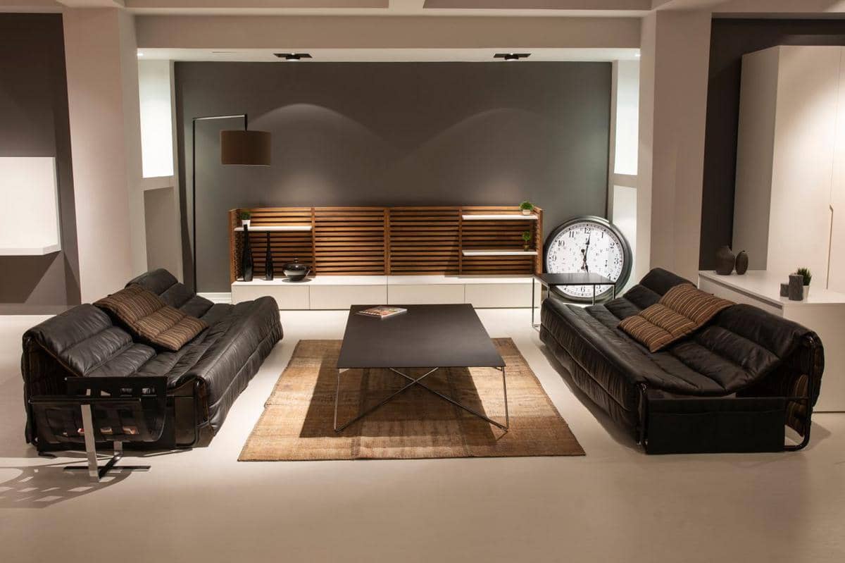 ilustrasi furnitur warna hitam