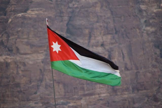 bendera Yordania