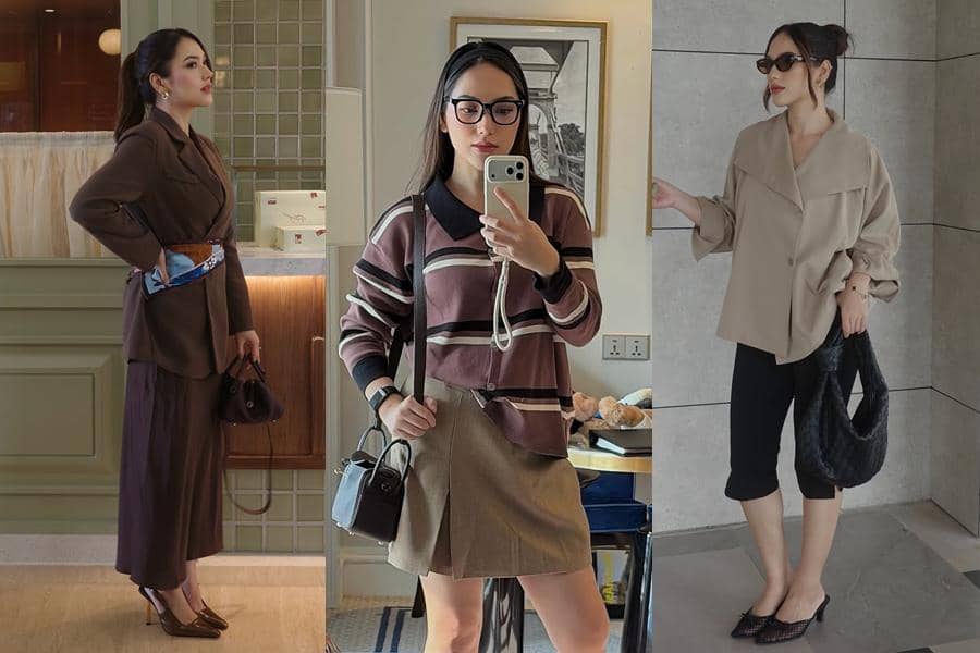 9 Outfit Serba Cokelat Nabila Gardena, Stylish dan Timeless