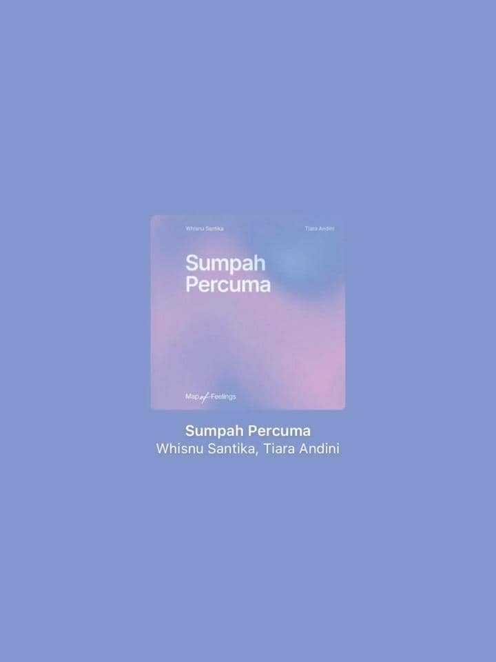 Unggahan Instagram Whisnu Santika yang membahas lirik lagu “Sumpah Percuma” bersama Tiara Andini.