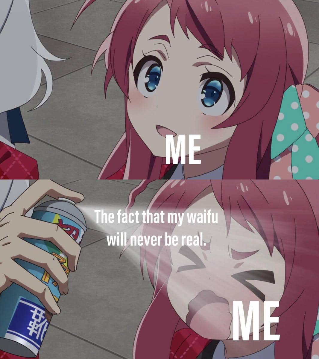 meme anime tentang kenyataan pahit