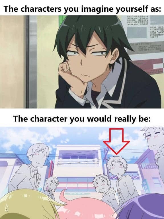 meme anime tentang kenyataan pahit