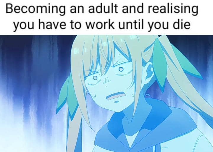 meme anime tentang kenyataan pahit
