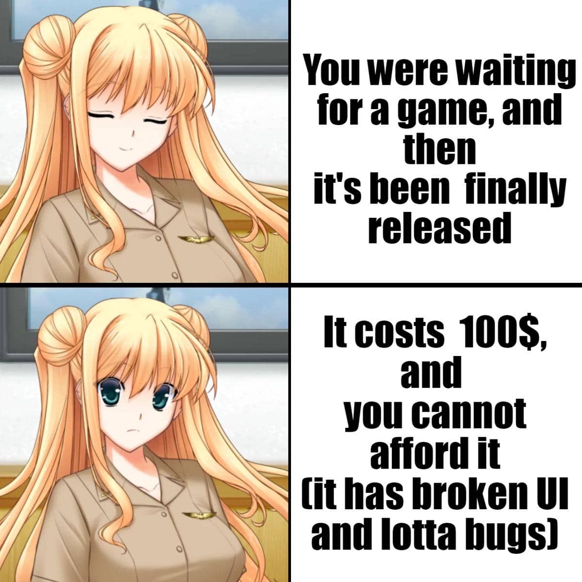 meme anime tentang kenyataan pahit