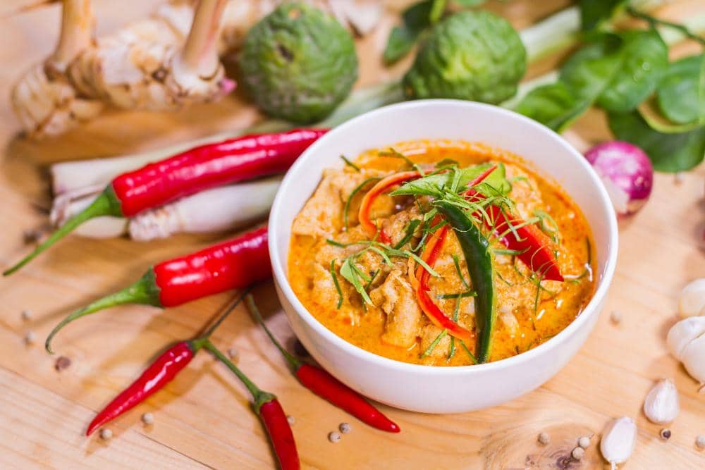 ilustrasi gulai ayam yang sudah matang