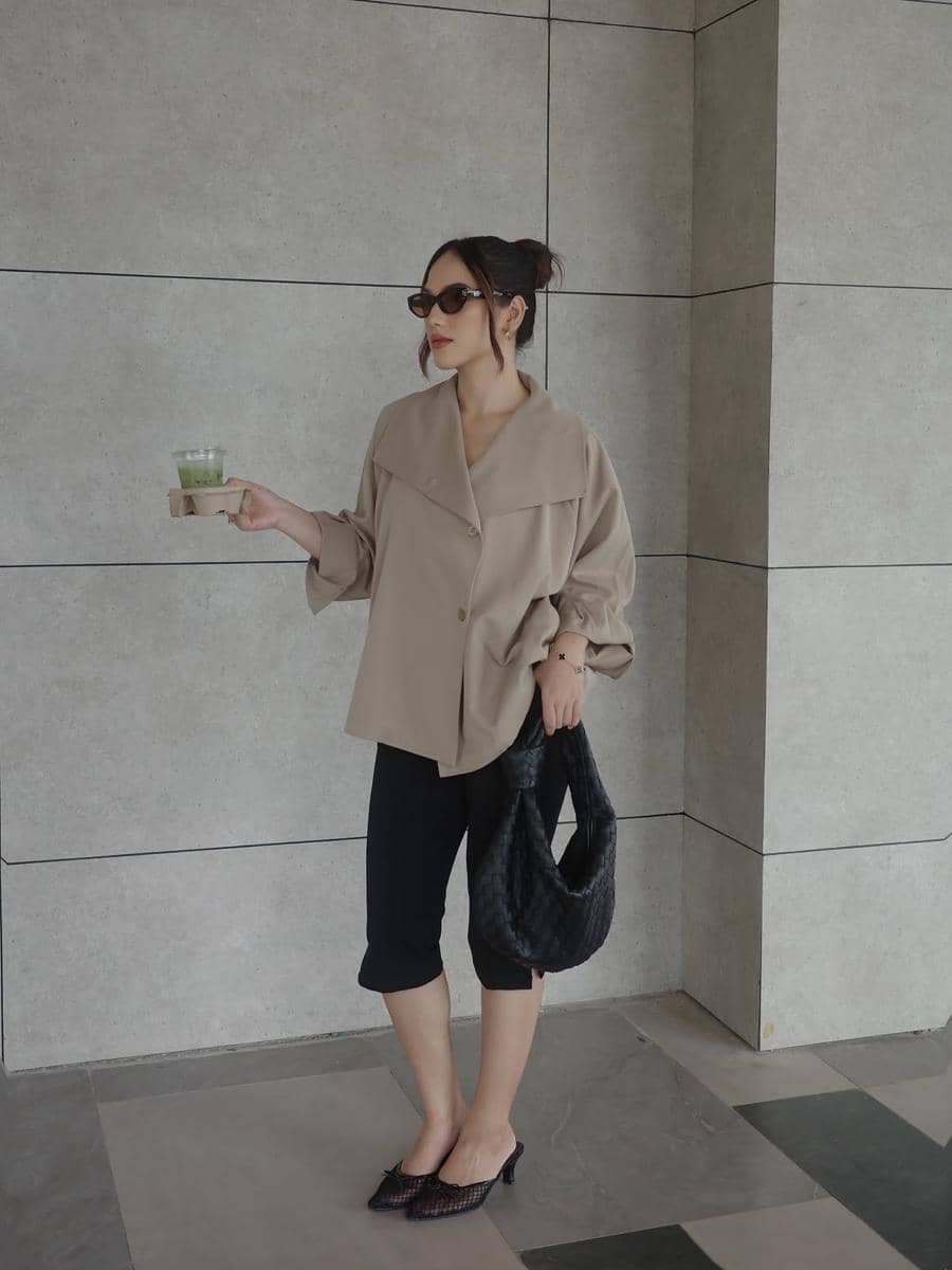 outfit serba cokelat Nabila Gardena