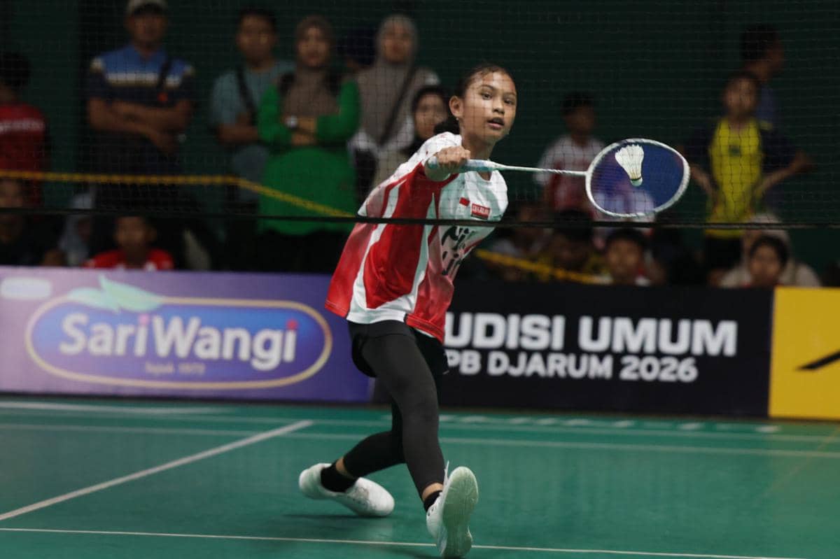 Suasana semarak pelaksanaan Audisi Umum PB Djarum 2026 di Kudus dengan para peserta muda bulu tangkis.