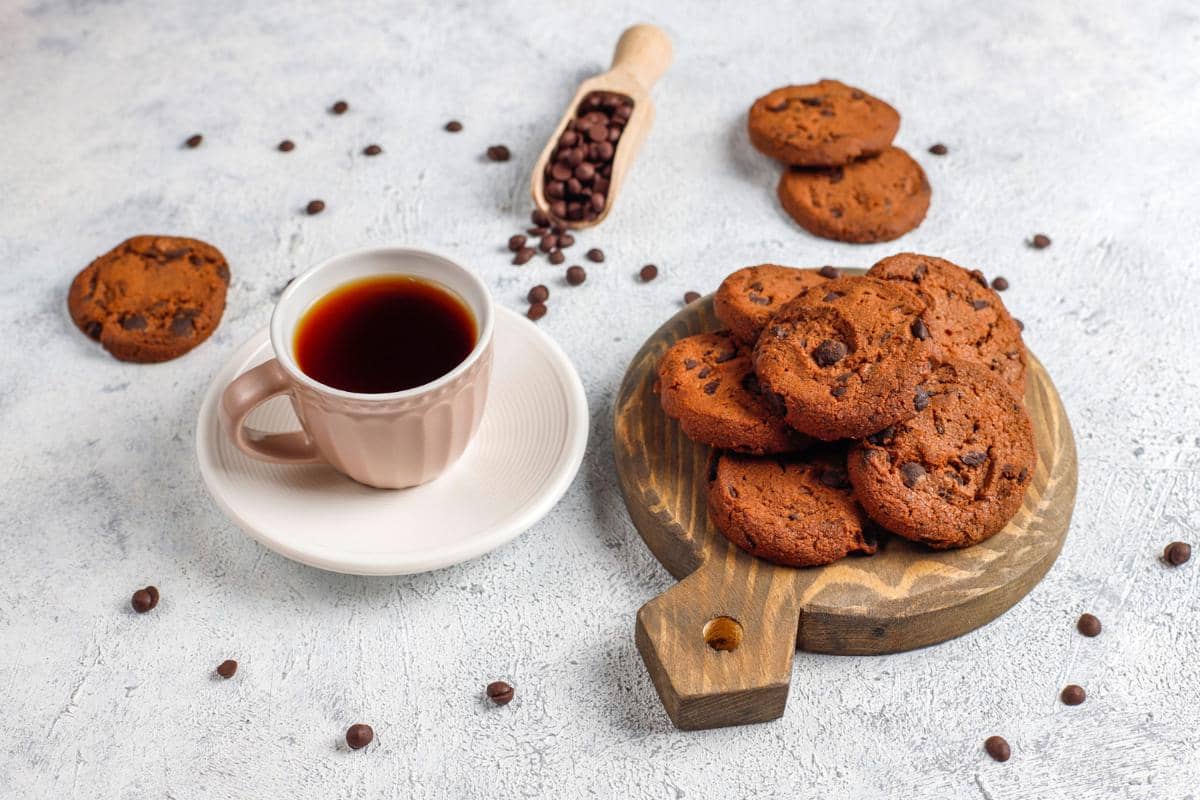 ilustrasi sajian espresso cookies