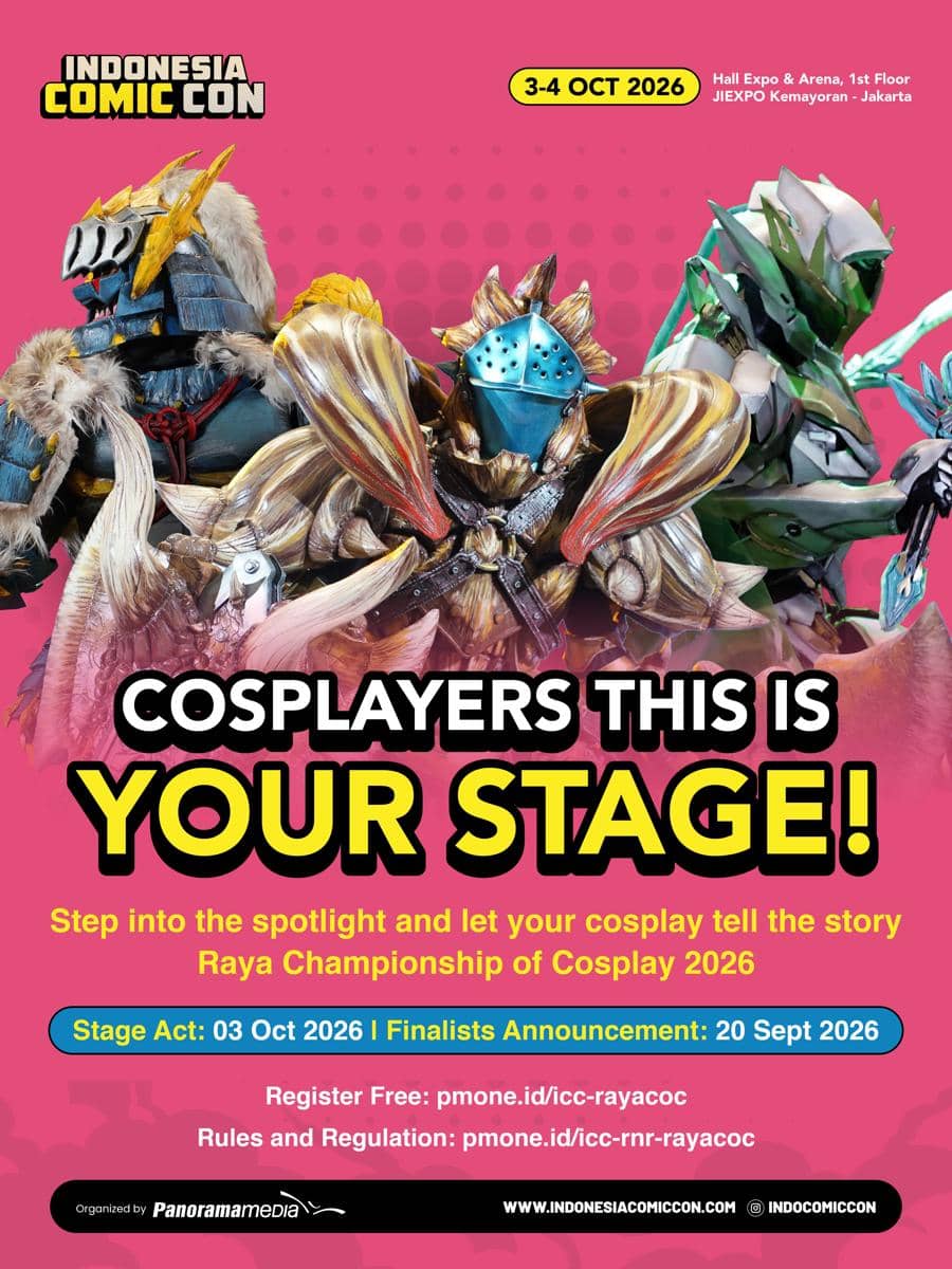Materi promosi acara Indonesia Comic Con 2026 yang diunggah melalui akun Instagram Indonesiacomicon.
